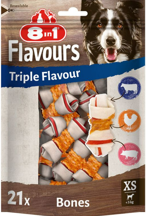 8in1 TRIPLE FLAVOUR närimiskont XS 21 tk