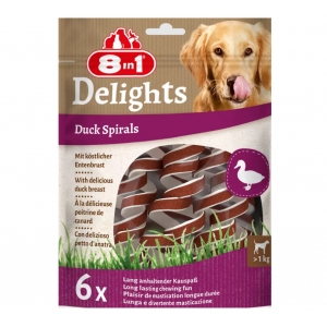 8in1 DELIGHTS Duck Spirals närimiskondid koertele 60g N6