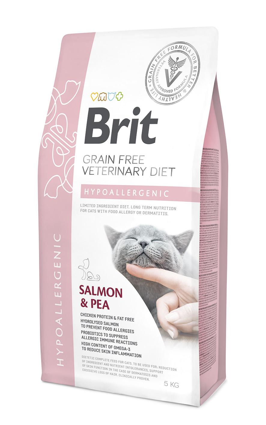 Brit Veterinary Diet Hypoallergenic erisööt kassidele 5kg