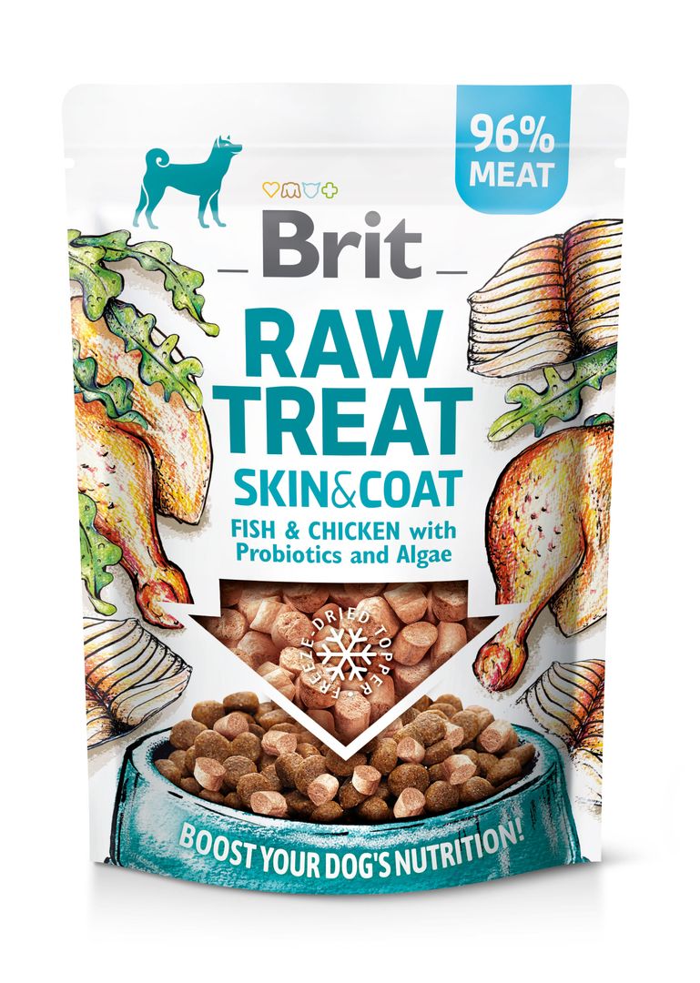 Brit Raw külmkuivatatud maius Skin &amp; Coat koertele 40g