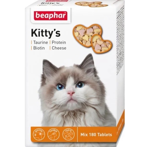 Beaphar Kittys Mix Taurine/Biotin/Protein/Cheese maiused kassidele N180