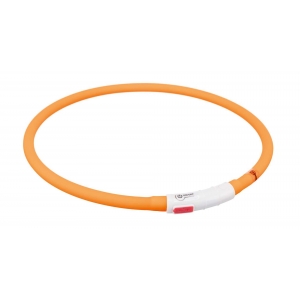 Vilkur-kaelarihm Flash light ring USB XS–XL: 70 cm/ø 10 mm, oranz