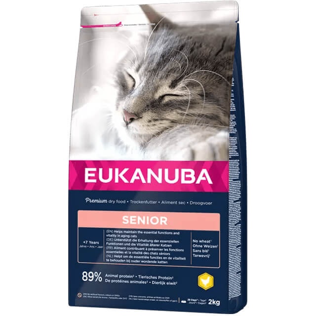 EUKANUBA Senior kanalihaga kassile 2 kg