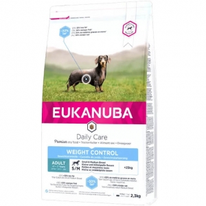 EUKANUBA Adult с курицей мелким и средним собакам с лишним весом 2.3 кг