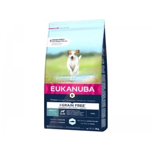 EUKANUBA Adult с океанической рыбой мелким и средним собакам беззерновой 3 кг