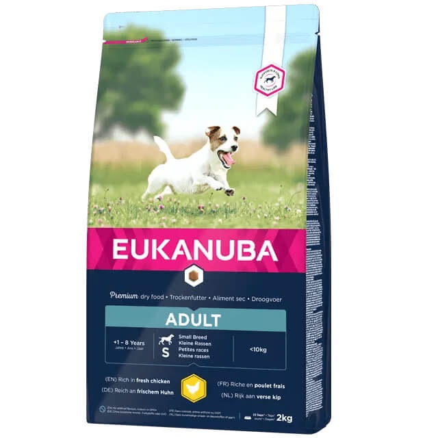 EUKANUBA Adult kanalihaga väikestele koertele 2 kg