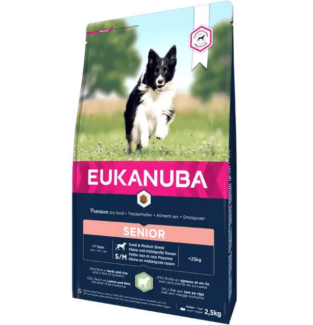 EUKANUBA Senior lambaliha ja riisiga väikestele ja keskmistele koertele 12 kg