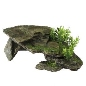 Akvaariumi dekor Stone with Plants 28,5x16,5x10,5cm grey