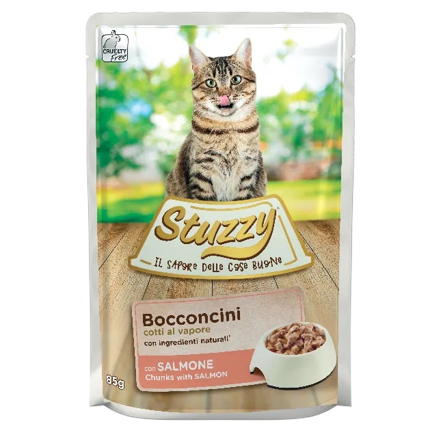 Полноценный корм (консервы) STUZZY Cat 85гр с лососем