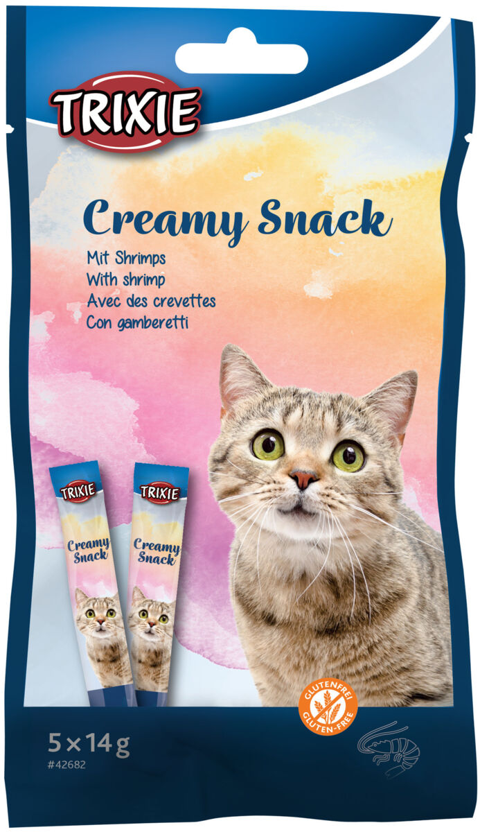 Лакомство для кошек Creamy Snack с креветкой, 5 × 14 g