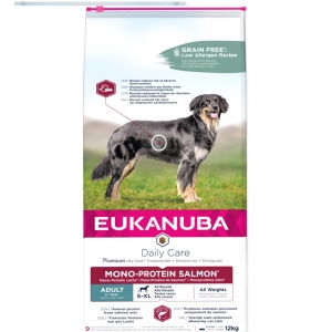 EUKANUBA Adult Mono-Protein с лососем для всех собак 12 кг