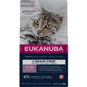 EUKANUBA Kitten беззерновой с лососем для котят 2 кг