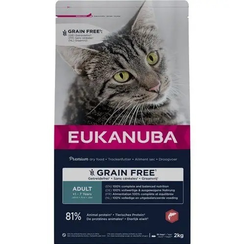 EUKANUBA Adult беззерновой с лососем для кошек 2 кг