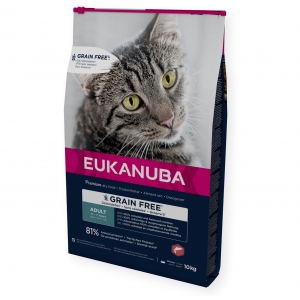 EUKANUBA Adult teraviljavaba lõhega kassidele 10 kg