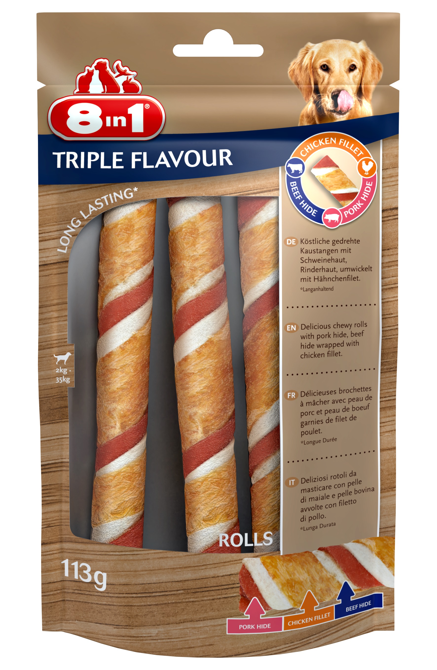 8in1 FLAV Triple Flav Rolls 113g