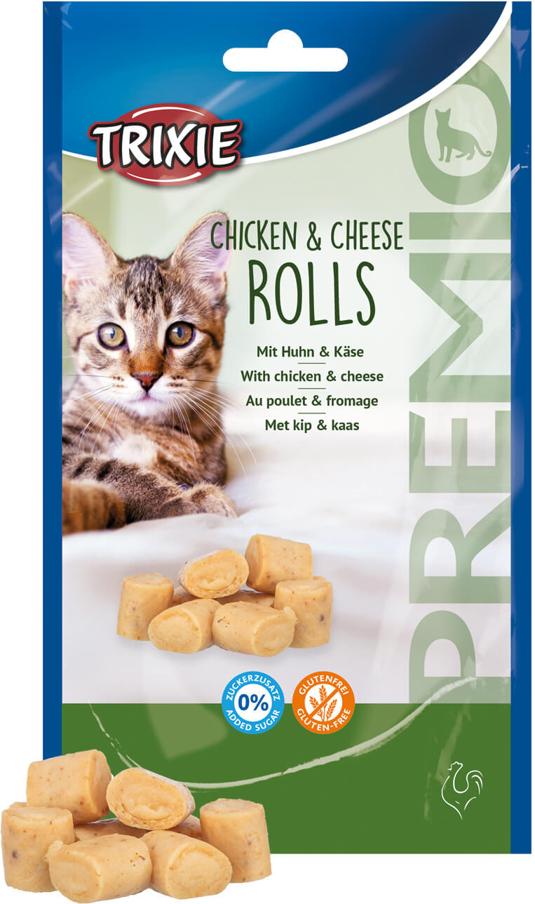 Лакомство для кошки PREMIO Chicken & Cheese Roll, 50 g