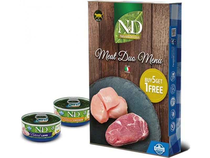 Farmina N&D Natural Cat Meat Duo Menu 6x85g