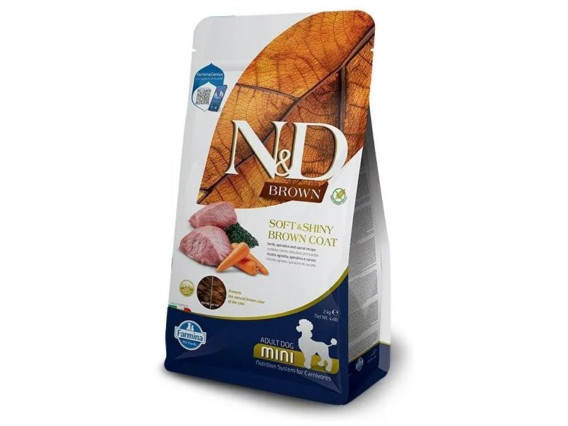 Farmina N&D Spirulina Dog (Brown Coat) Carrot&Lamb Mini 2kg