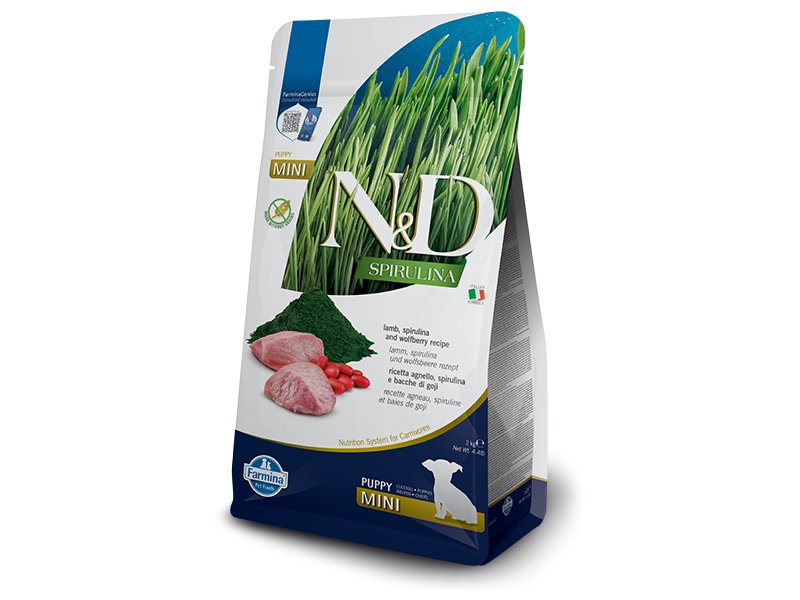 Farmina N&D Spirulina Puppy Wolfberry&Lamb Mini 2kg