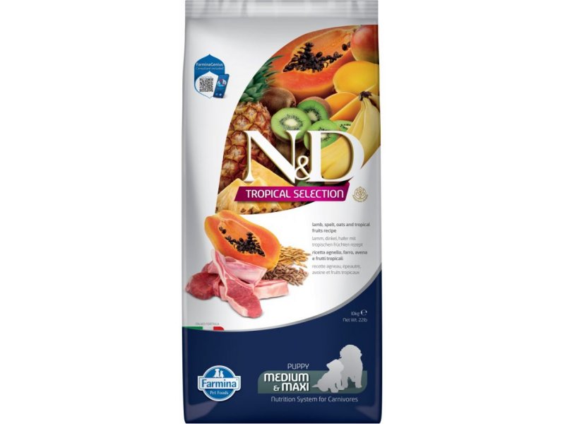 Farmina N&D Tropical Selection Puppy  Lamb/Spelt/Oats Medium/Maxi 10kg