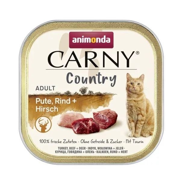 ANIMONDA Country Cat Adult veis+kalkun+põder 100g