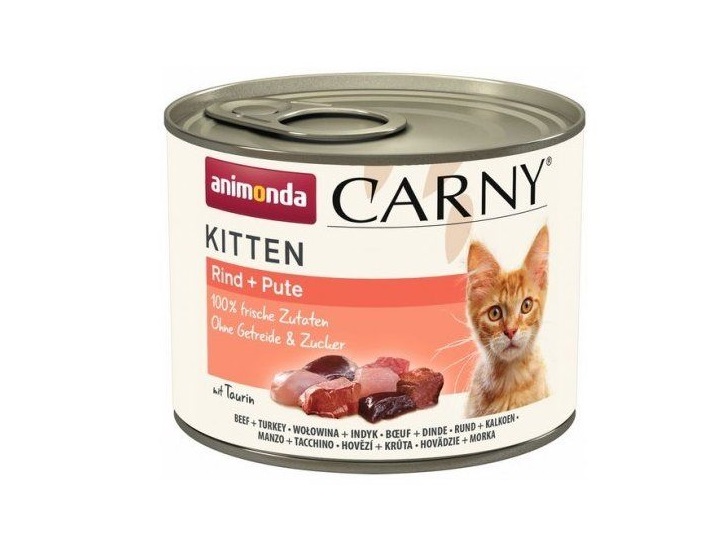 ANIMONDA Carny Kitten loomaliha+kalkunisüda 200g