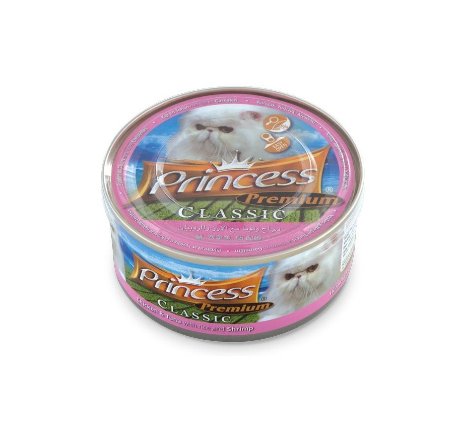 Princess Premium Classic Cat kana/tuunikala/riis/krevett 170g