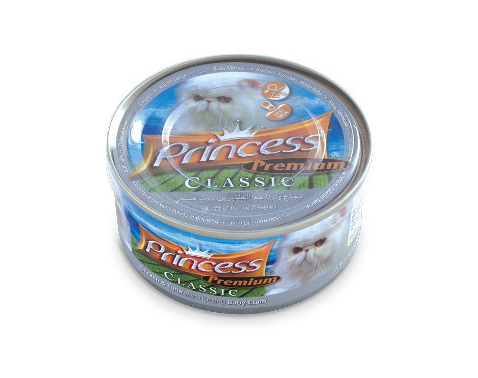 Princess Premium Classic Cat kana/tuunikala/riis/beebi merekarp 170g