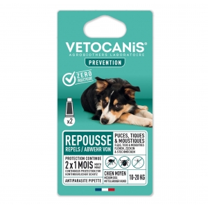 VETOCANIS PARASIIDITÕRJE PIPETT 2x3ML KESKMINE KOER (10-20kg)