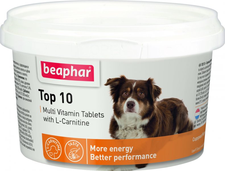 Beaphar Top 10 Multivitamin Dog 180tk, multivitamiini tabletid koertele