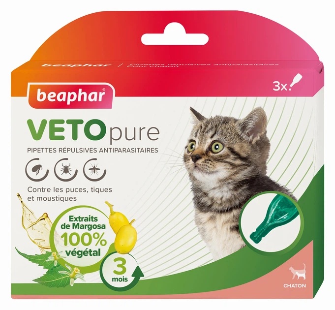 Beaphar Veto Pure Spot-On Kitten N3 (välisparasiitide vastane repellent kassidele)