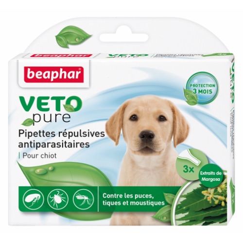 Beaphar Veto Pure Bio Spot On Puppy N3, välisparasiitide vastased peletustilgad kutsikatele