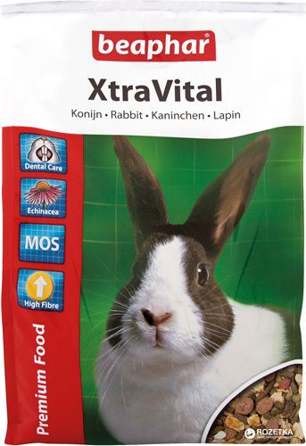 Beaphar XtraVital Rabbit 1kg, täisratsiooniline toit küülikutele