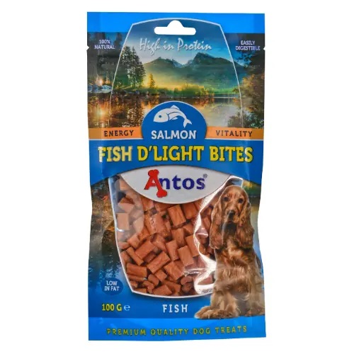 Antos Dlight Fish Bites lõheampsud koeramaius 100g