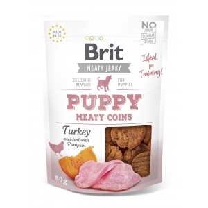 Brit Jerky Puppy Turkey Meaty Coins närimismaius kutsikatele 80g