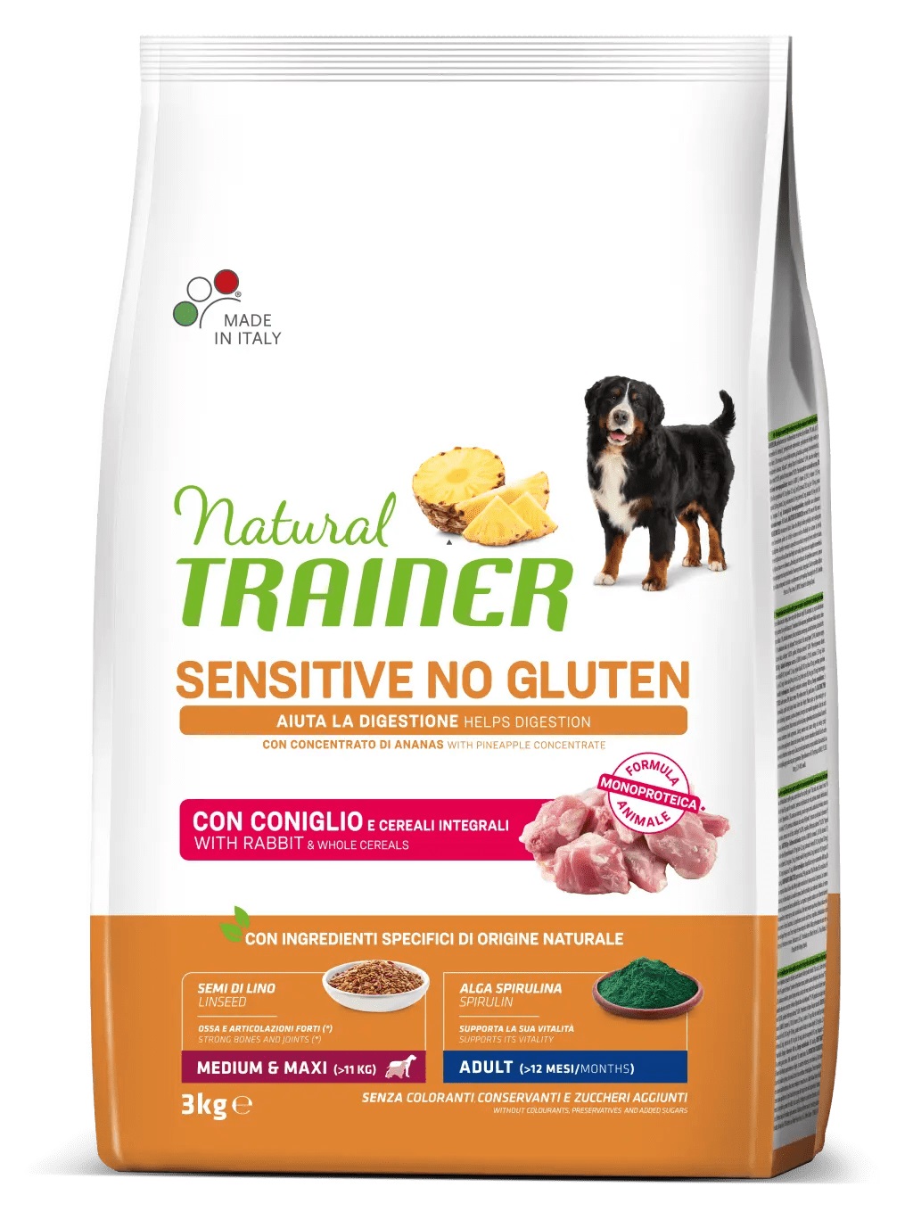 Trainer Natural Dog Sensitive No Gluten Adult M/M Rabbit 3kg