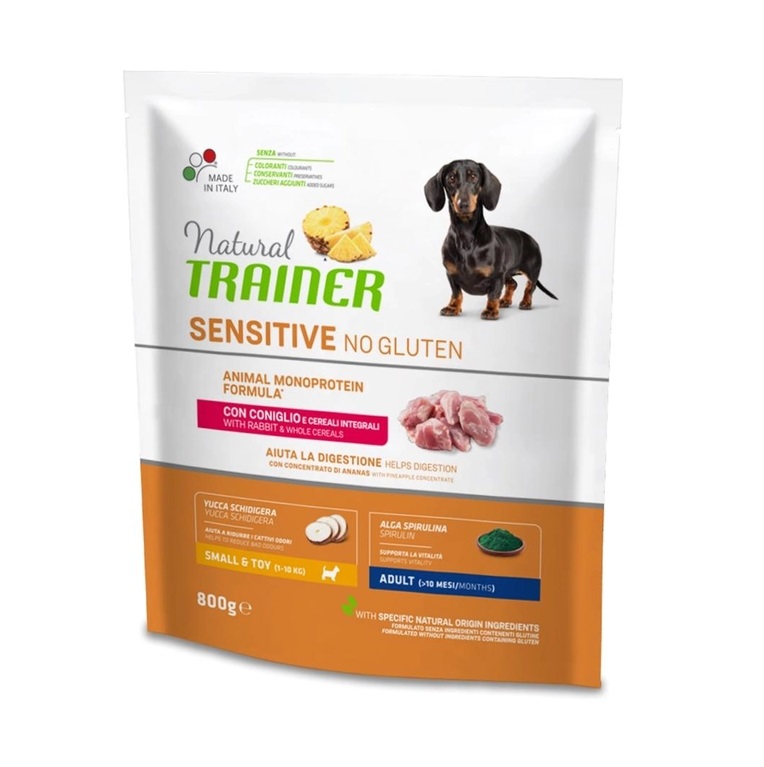 Trainer Natural Dog Sensitive No Gluten Adult Mini Rabbit 0,8kg