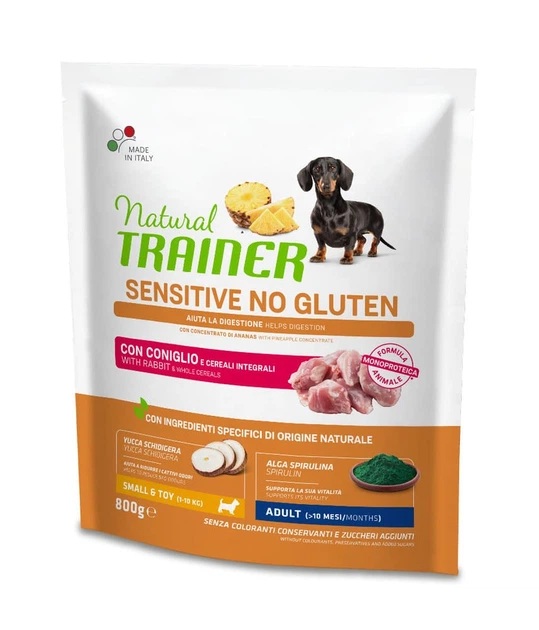 Trainer Natural Dog Sensitive No Gluten Adult Mini Rabbit 0,8kg