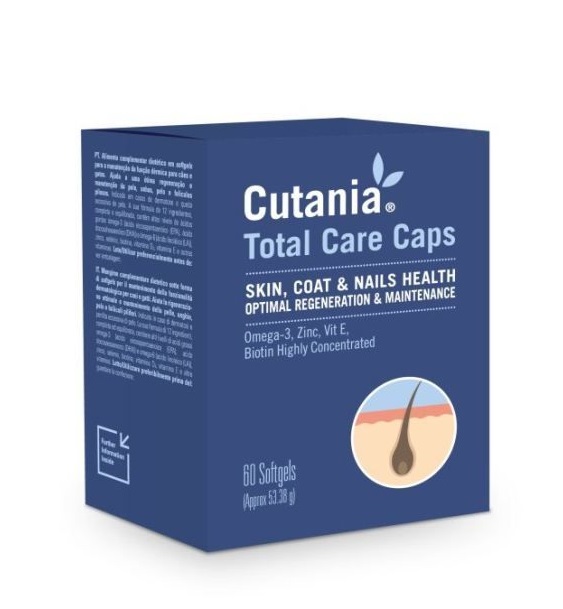 VetNova CUTANIA Total Care Caps N60 (naha ja karvastiku toetuseks)