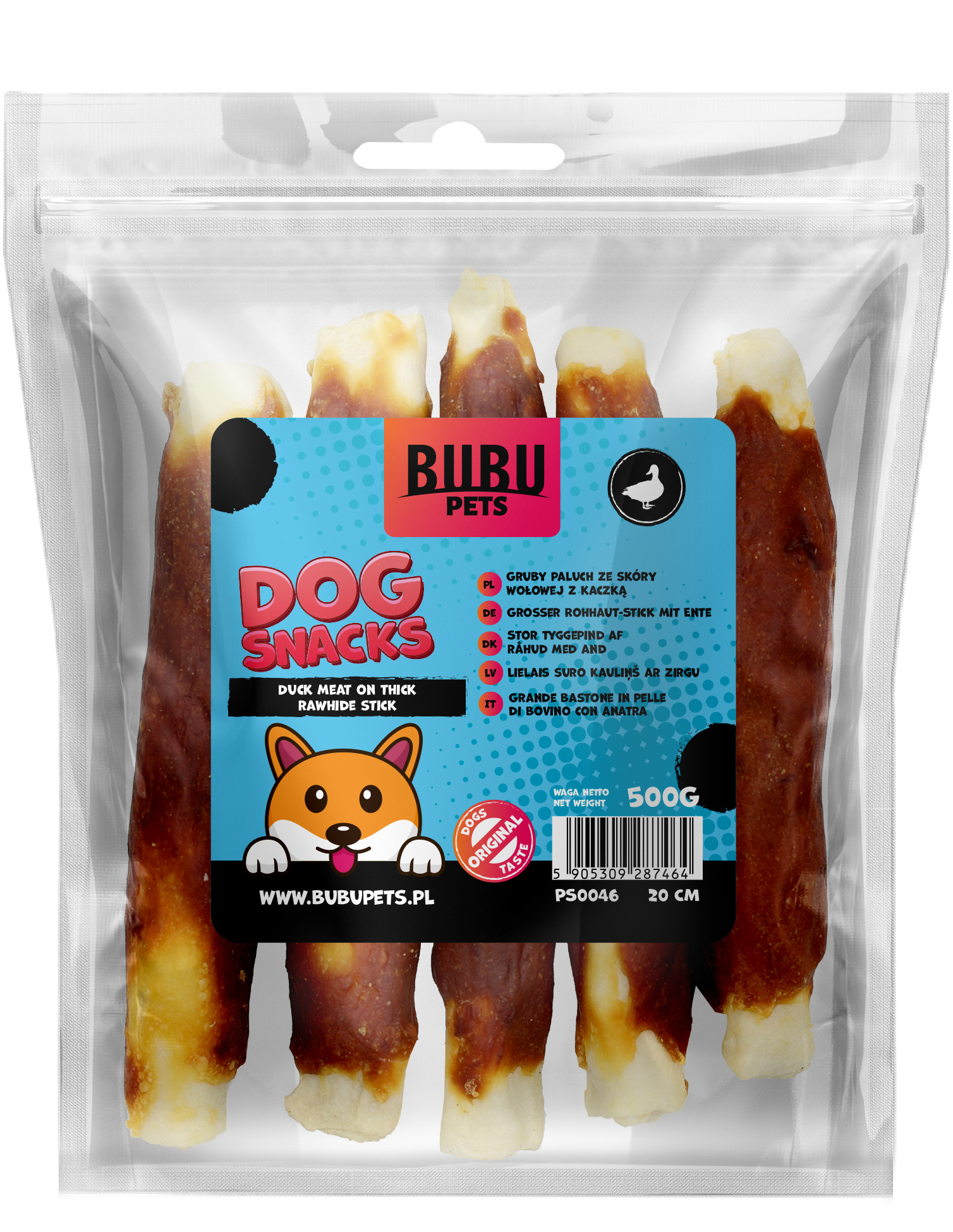 Bubu Pets koeramaius suured toornahapulgad pardiga 20cm 500g