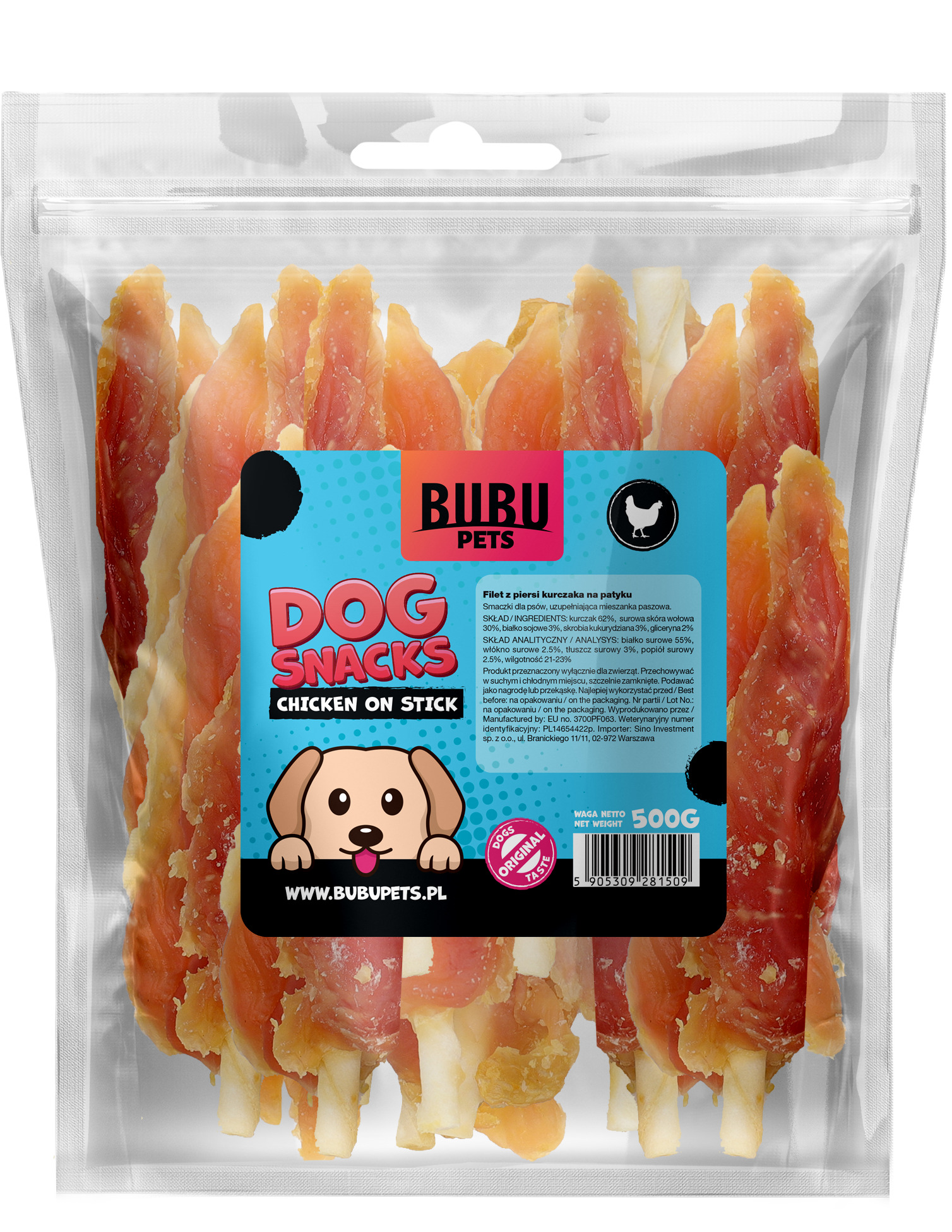 Bubu Pets koeramaius toornahapulgad kana rinnafileega 500g