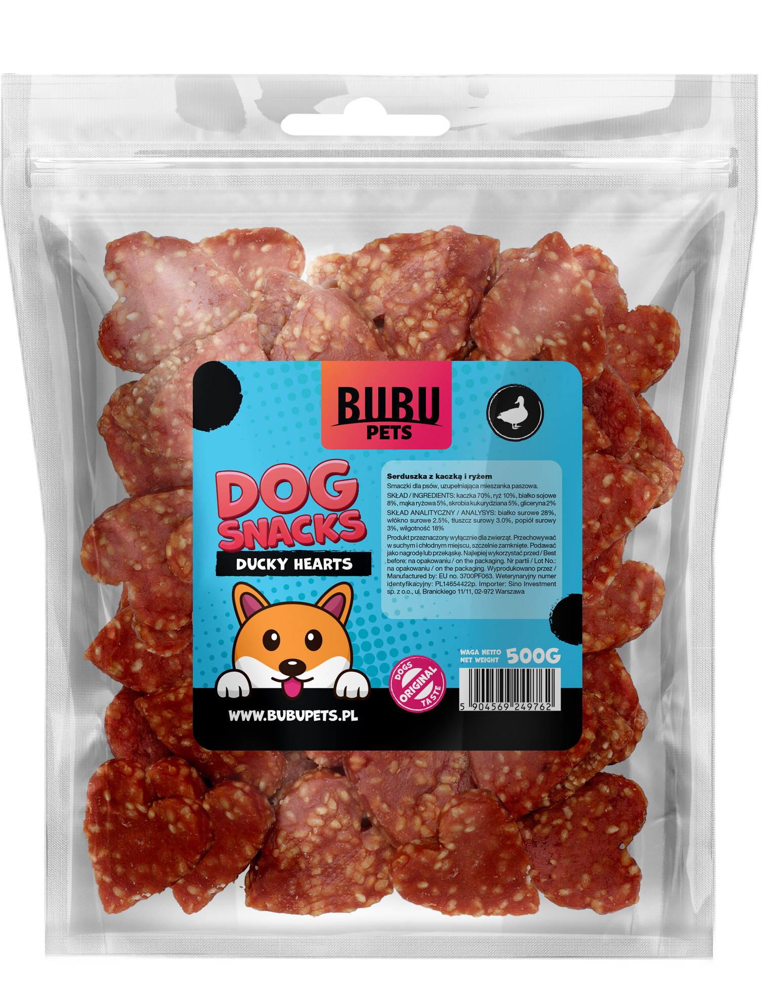 Bubu Pets koeramaius südamed pardi ja riisiga 500g