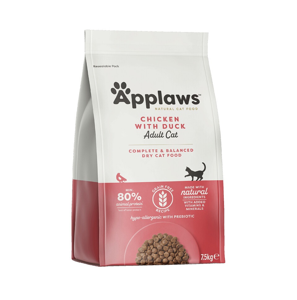 Applaws kuivtoit kassidele, kana- ja pardilihaga, 7.5 kg