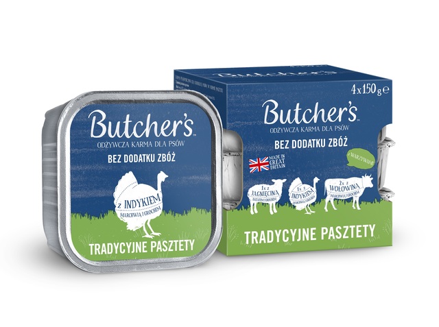 Butcher's Original pasteet koertele lammas/kalkun/veis 150g x 4tk