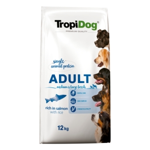 TropiDog Premium Salmon with Rice koertoit 12kg