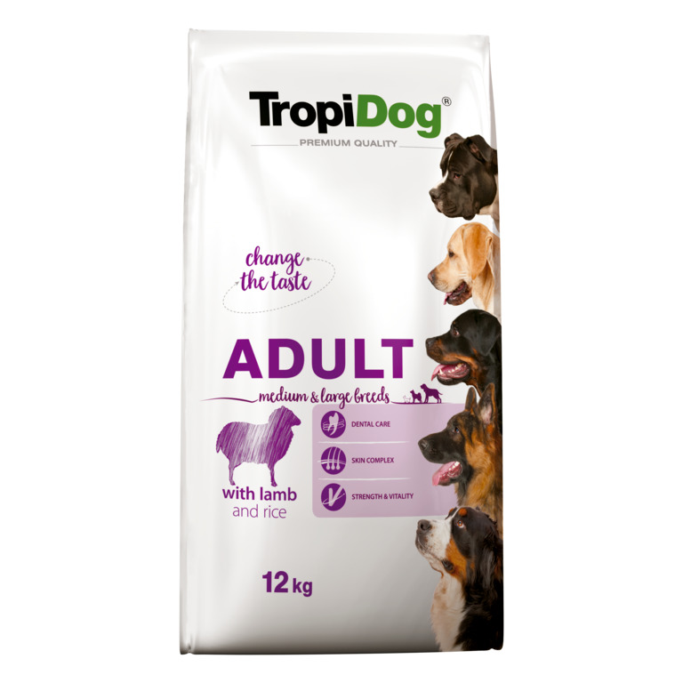 TropiDog Premium Lamb with Rice koertoit 12kg