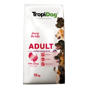 TropiDog Premium Turkey with Rice koertoit 12kg