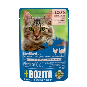 Bozita Indoor & Sterilised Chicken&Turkey in Sauce 12x85g