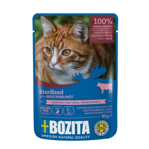 Bozita Indoor/Sterilised Beef in jelly 12x85g