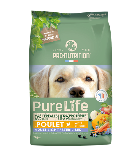 Pro-Nutrition PureLife Adult Light/Sterilized Chicken 2kg